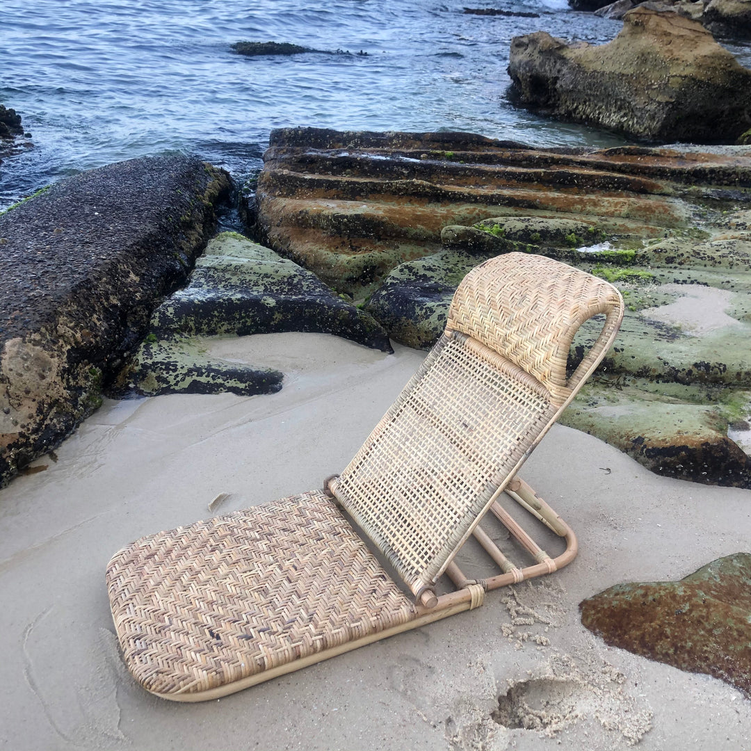 Bamboo folding beach chair sale